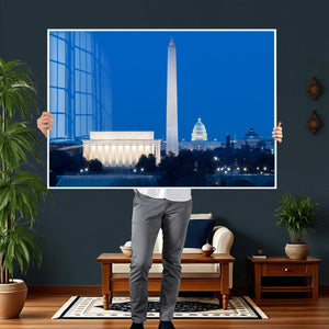 Washington DC Skyline Wall Art Canvas Print – Lincoln