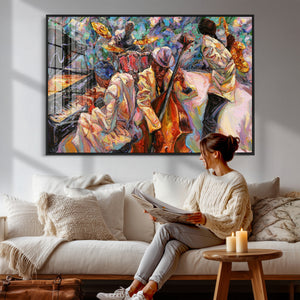 African American Jazz Art Music Abstract Wall Art Painting