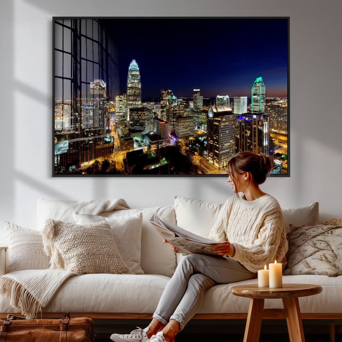 Atlanta Skyline Wall Art Canvas Print – Modern Cityscape