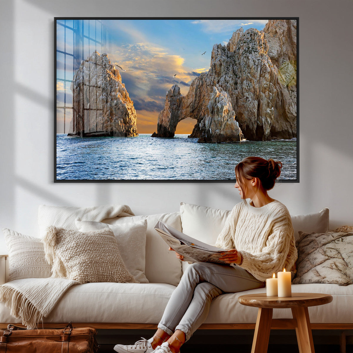 The Arch Cabo San Lucas Ocean Arch Wall Art Canvas Print,