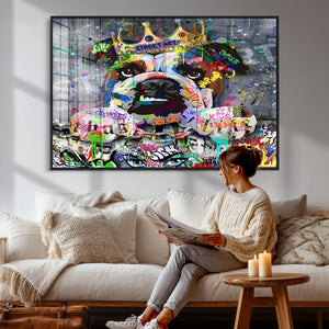 Graffiti Dog Wall Art Decor for Teen Bedroom - Abstract