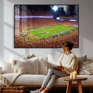 Clemson Football Stadium Wall Art Canvas Print, College