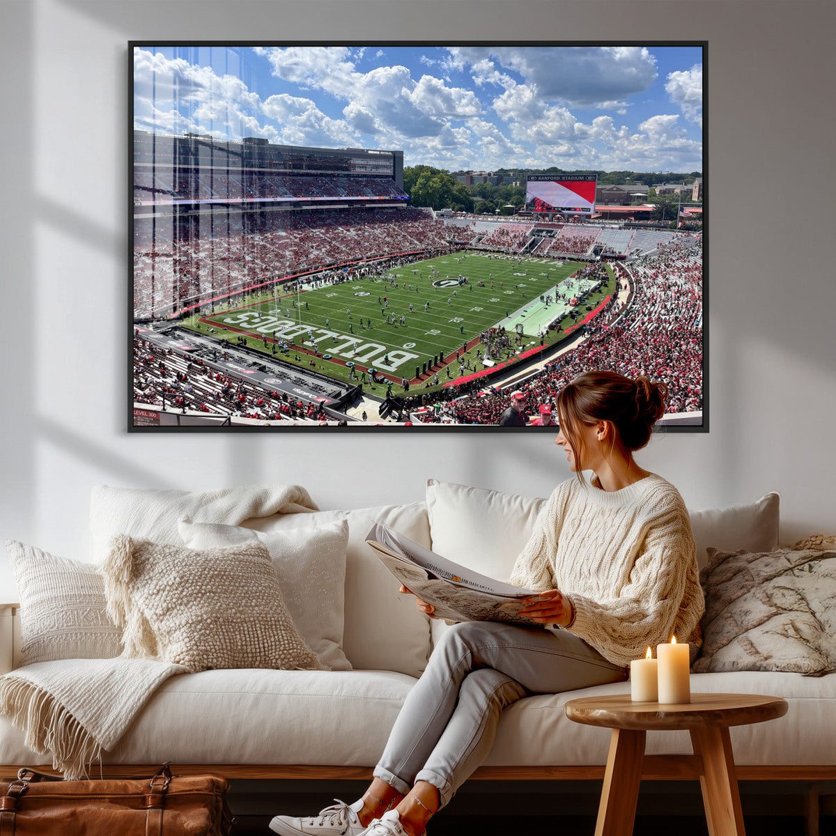 Georgia Bulldogs Stadium Wall Art Canvas Print, Sanford