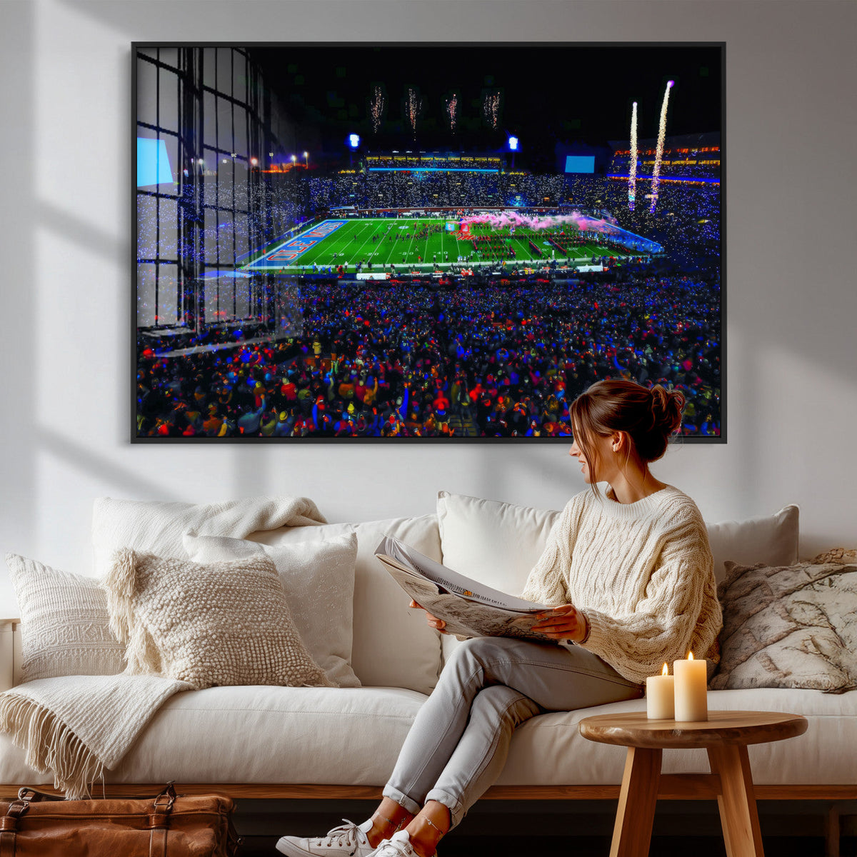 Ole Miss Rebels Vaught Hemingway Stadium Wall Art Canvas