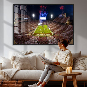 Oklahoma Memorial Stadium Wall Art Canvas Print – Oklahoma