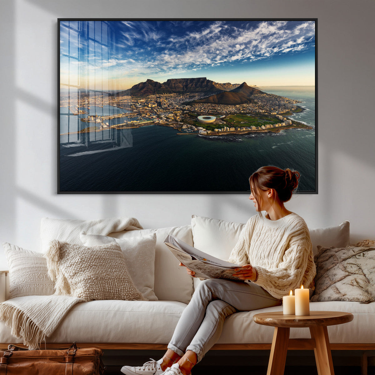 Cape Town Skyline Wall Art Canvas Print – Table Mountain
