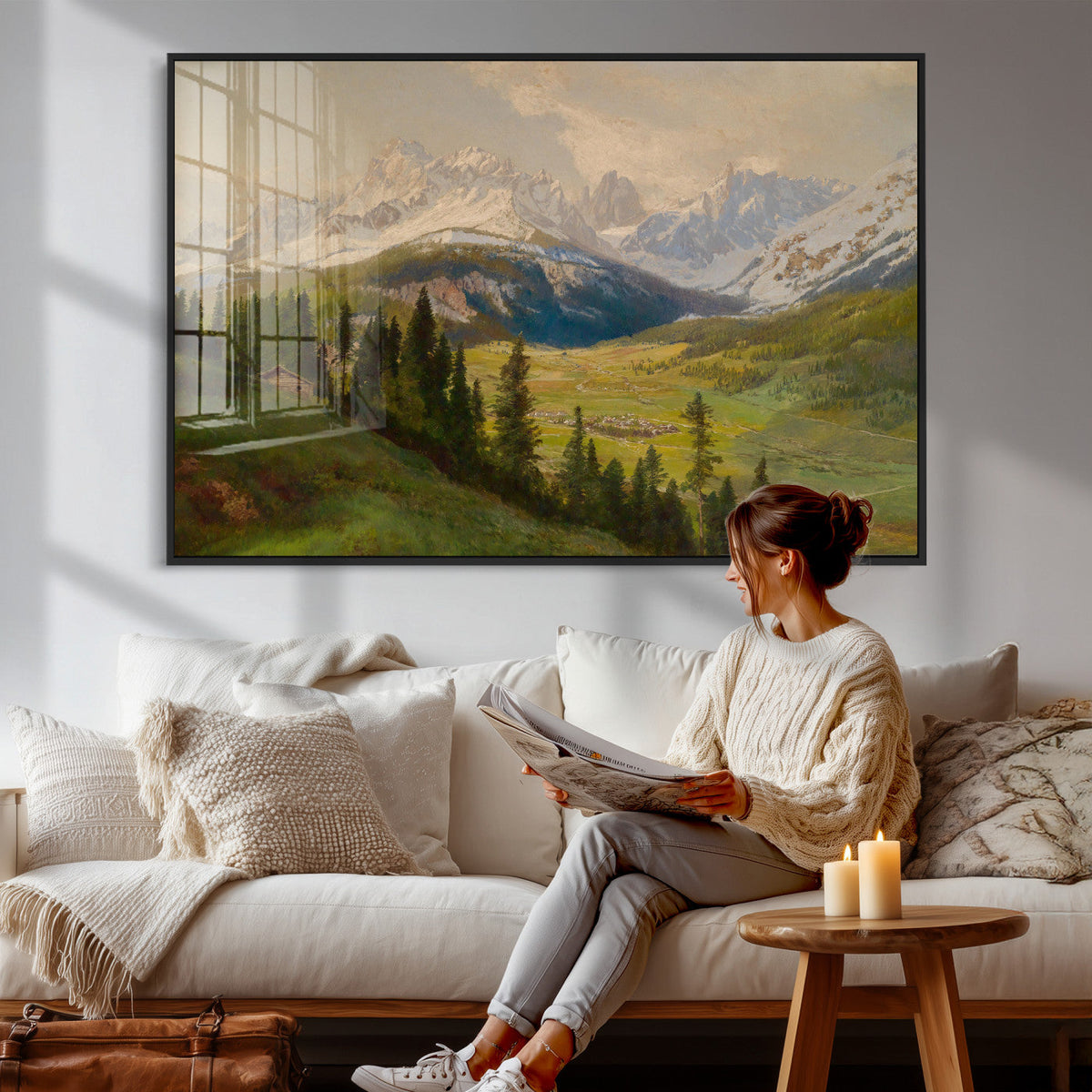 Konrad Petrides View from Mount Helm Canvas — Austrian