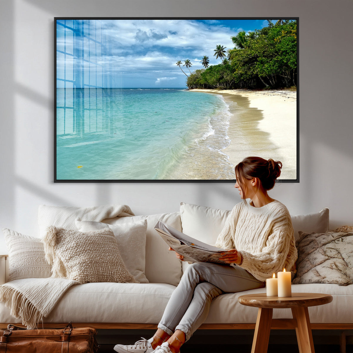 Puerto Rico Beach Paradise Wall Art – Tropical Coastal Print
