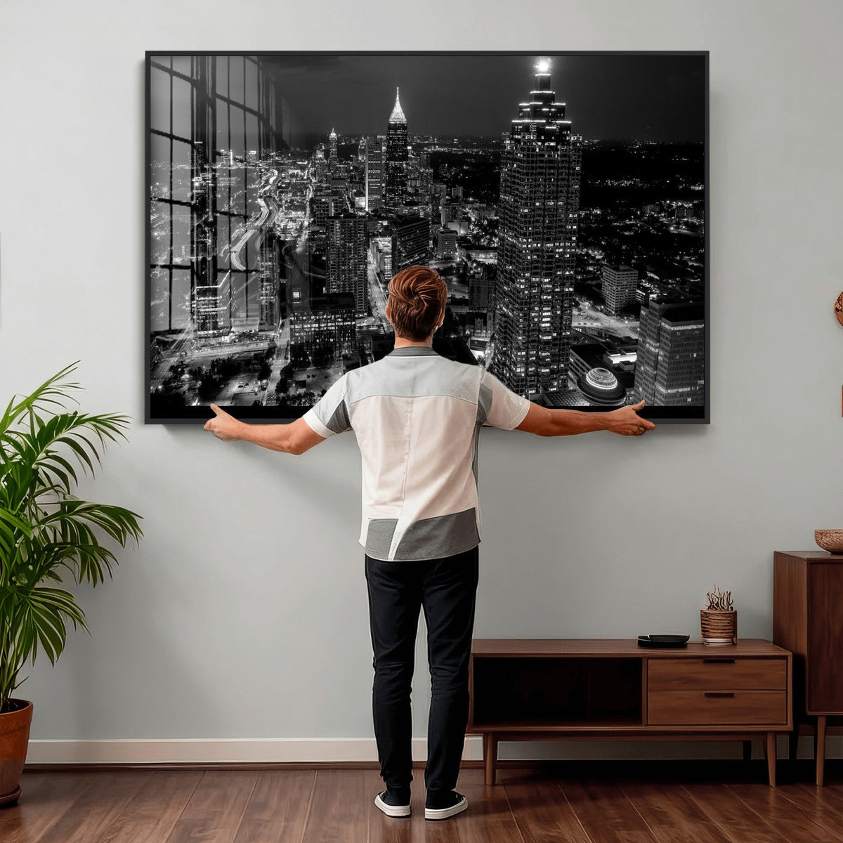 Atlanta Skyline Wall Art Canvas Print, Atlanta Downtown