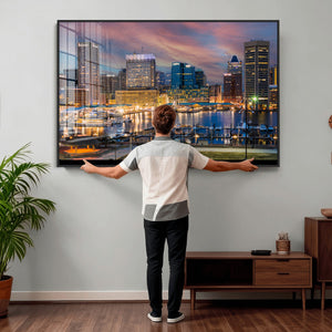 Baltimore Skyline Wall Art Canvas Print, Baltimore Downtown