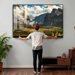 Yosemite Valley River Wall Art Canvas Print