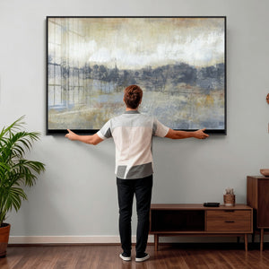 Abstract Neutral Landscape Painting Wall Art