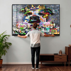 Graffiti Dog Wall Art Decor for Teen Bedroom - Abstract