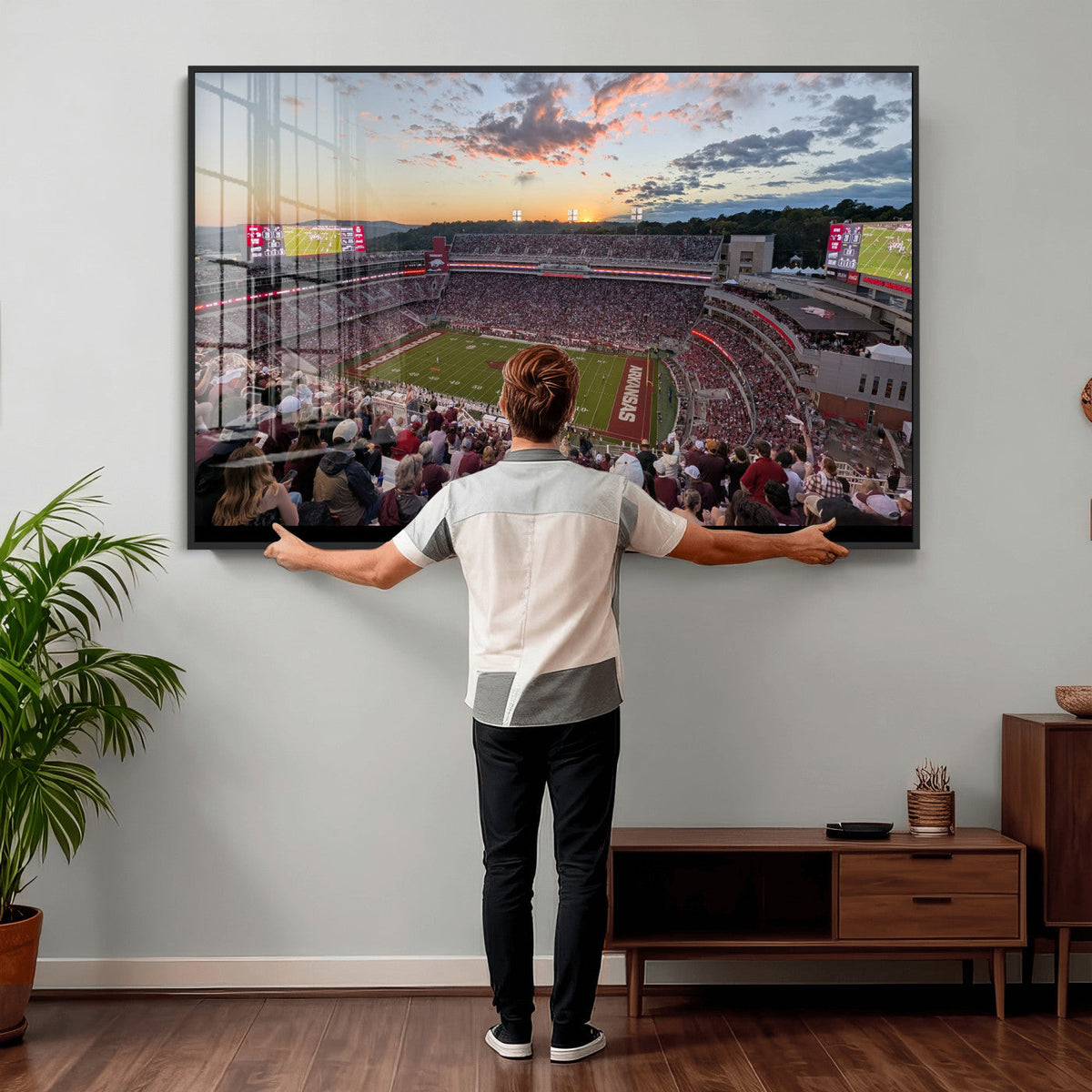 Donald W. Reynolds Razorback Stadium Wall Art Canvas Print –