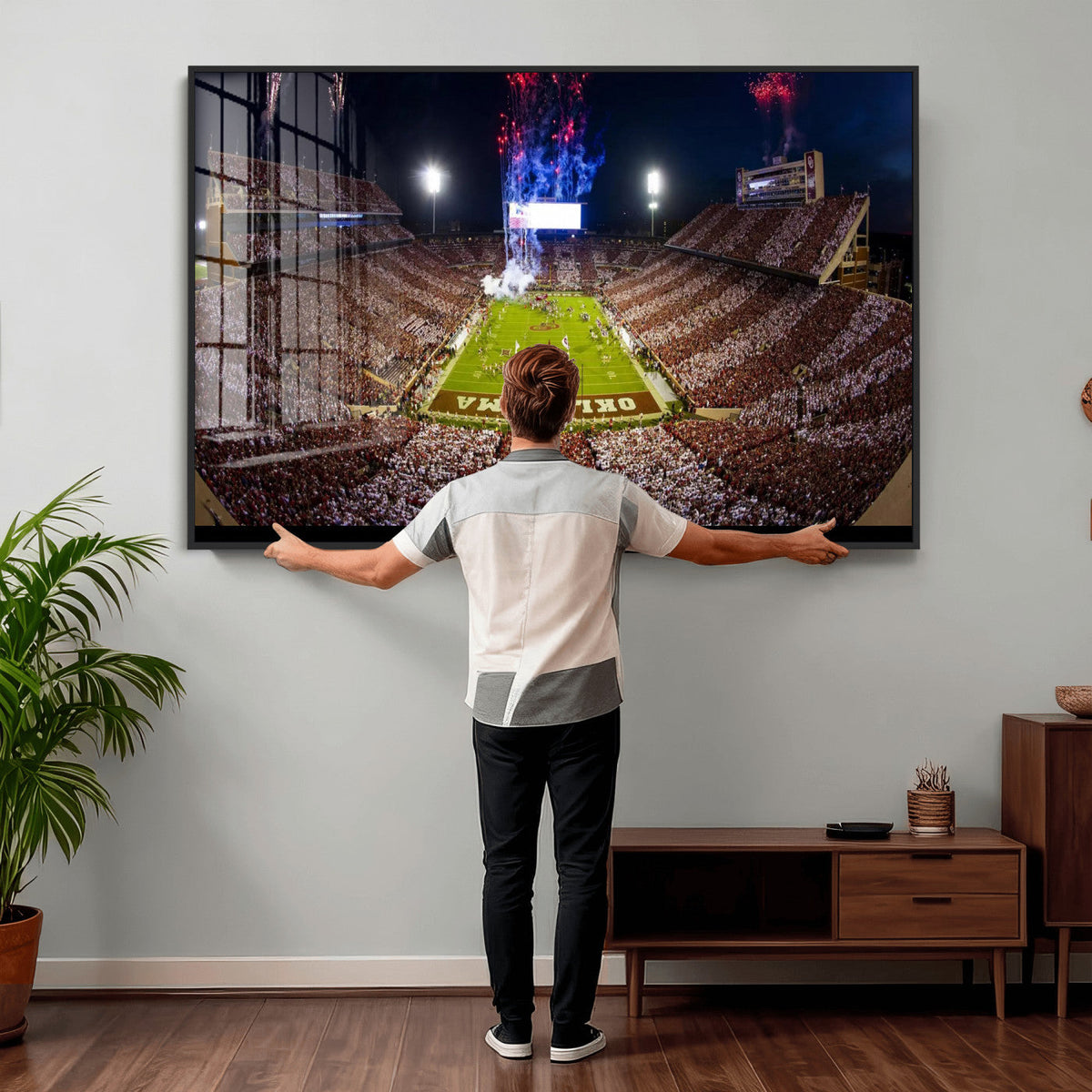 Oklahoma Memorial Stadium Wall Art Canvas Print – Oklahoma
