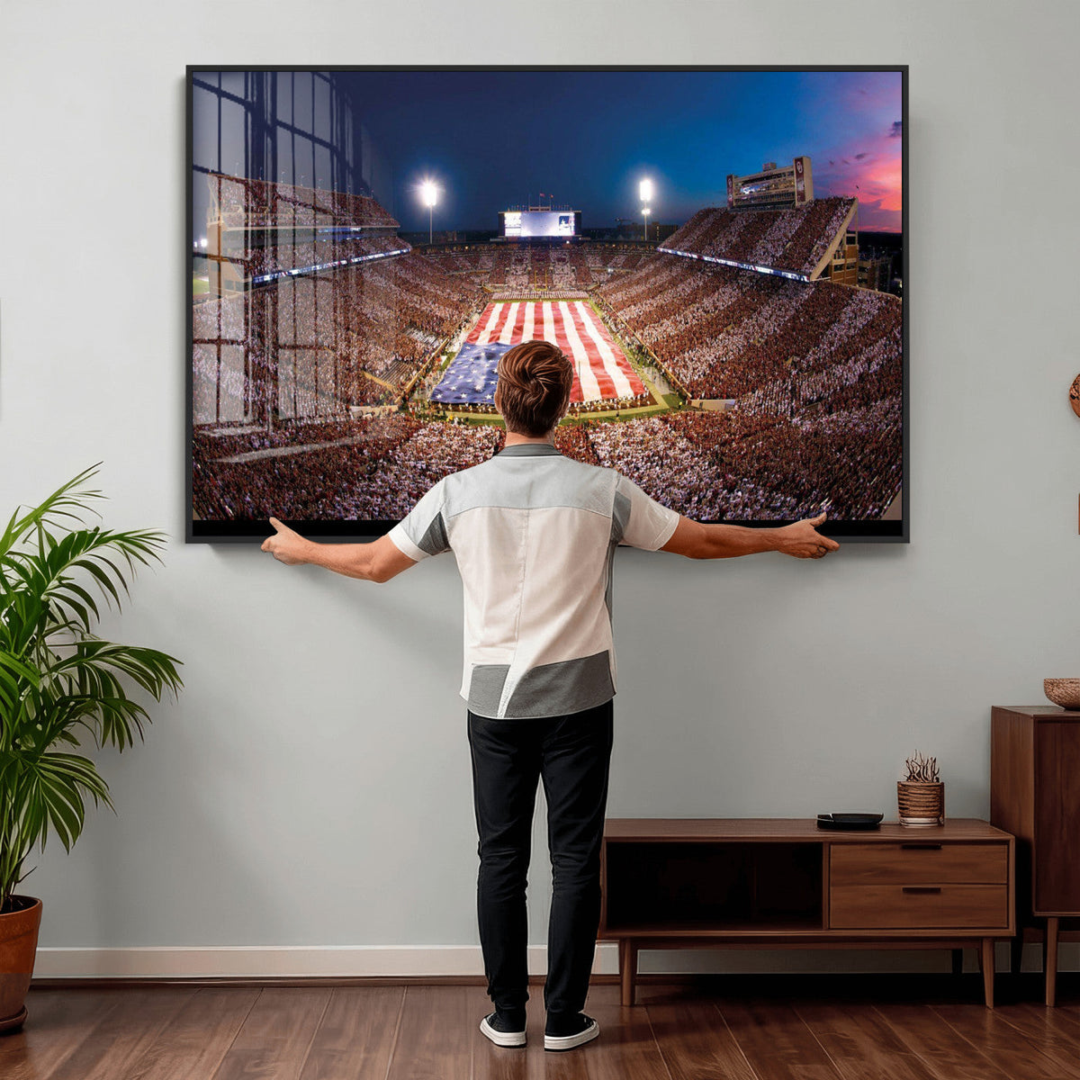 Oklahoma Memorial Stadium Wall Art Canvas Print – Oklahoma