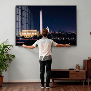 Washington White House Skyline Wall Art Canvas Print –