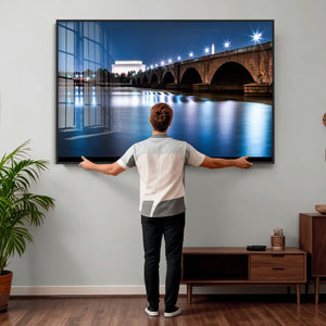 Washington DC Wall Art Canvas Print – Lincoln Memorial Night