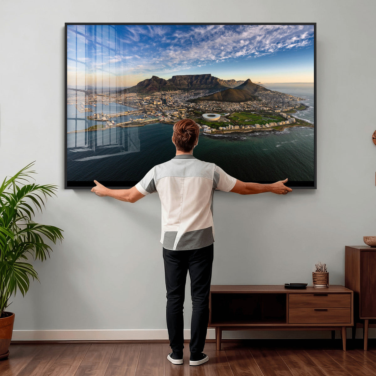 Cape Town Wall Art Canvas Print – Table Mountain Coastal