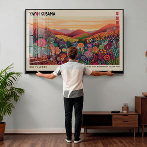 Yayoi Kusama Colorful Landscape Wall Art Canvas Print –
