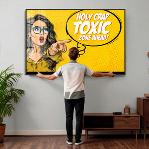 Pop Art Print Bathroom Sign Wall Art Canvas Print — Funny