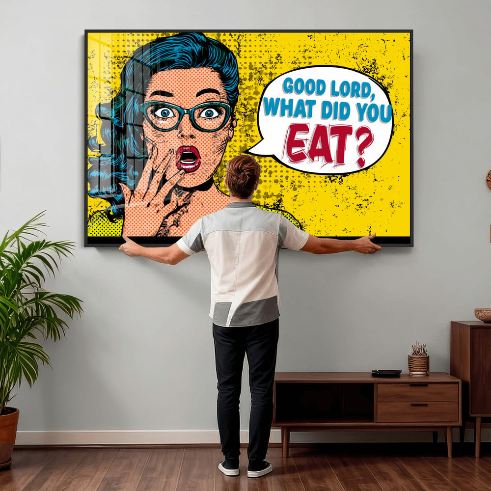 Pop Art Print Bathroom Sign Wall Art Canvas Print — Funny