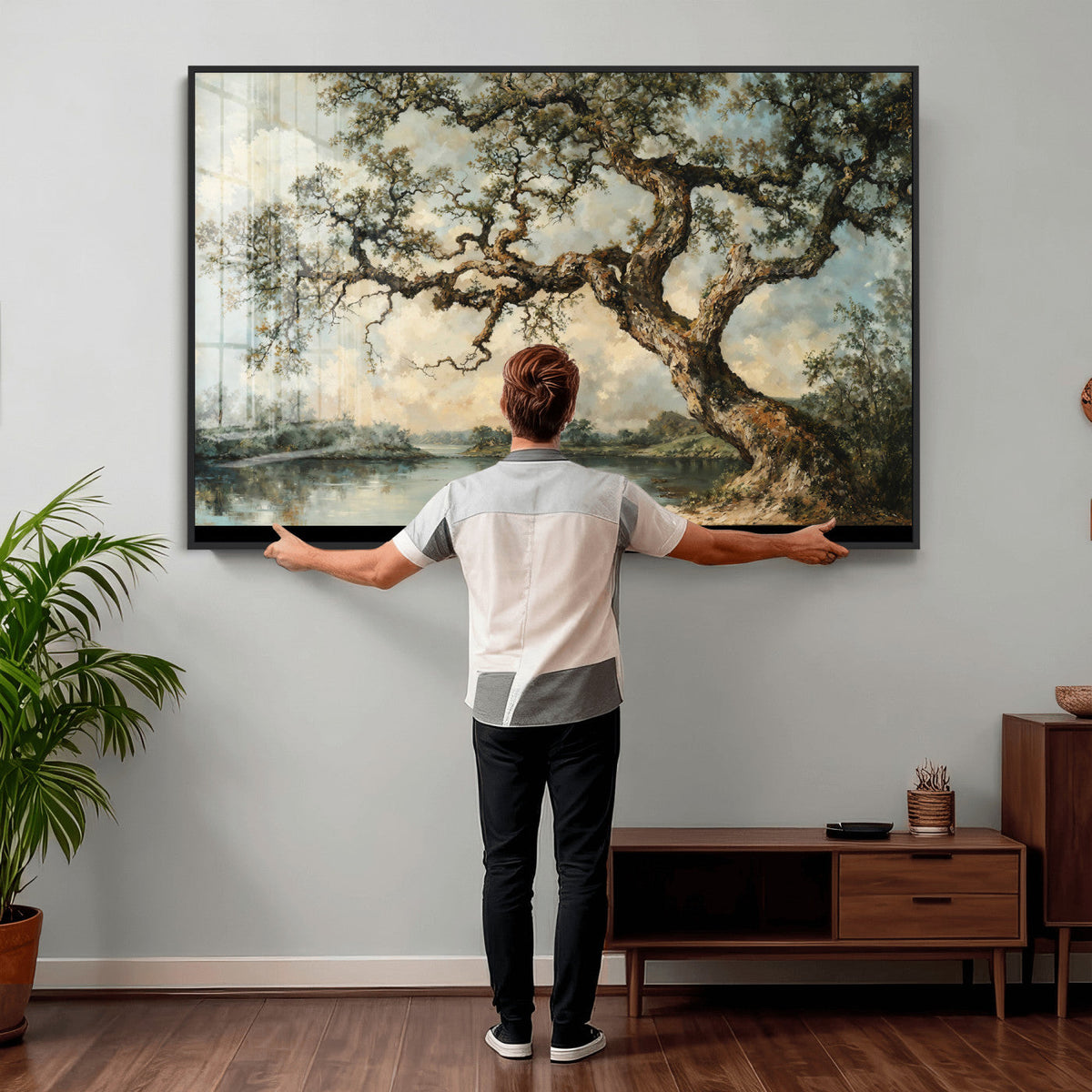 Old Oak Tree Canvas Wall Art, Turner Inspired Romantic