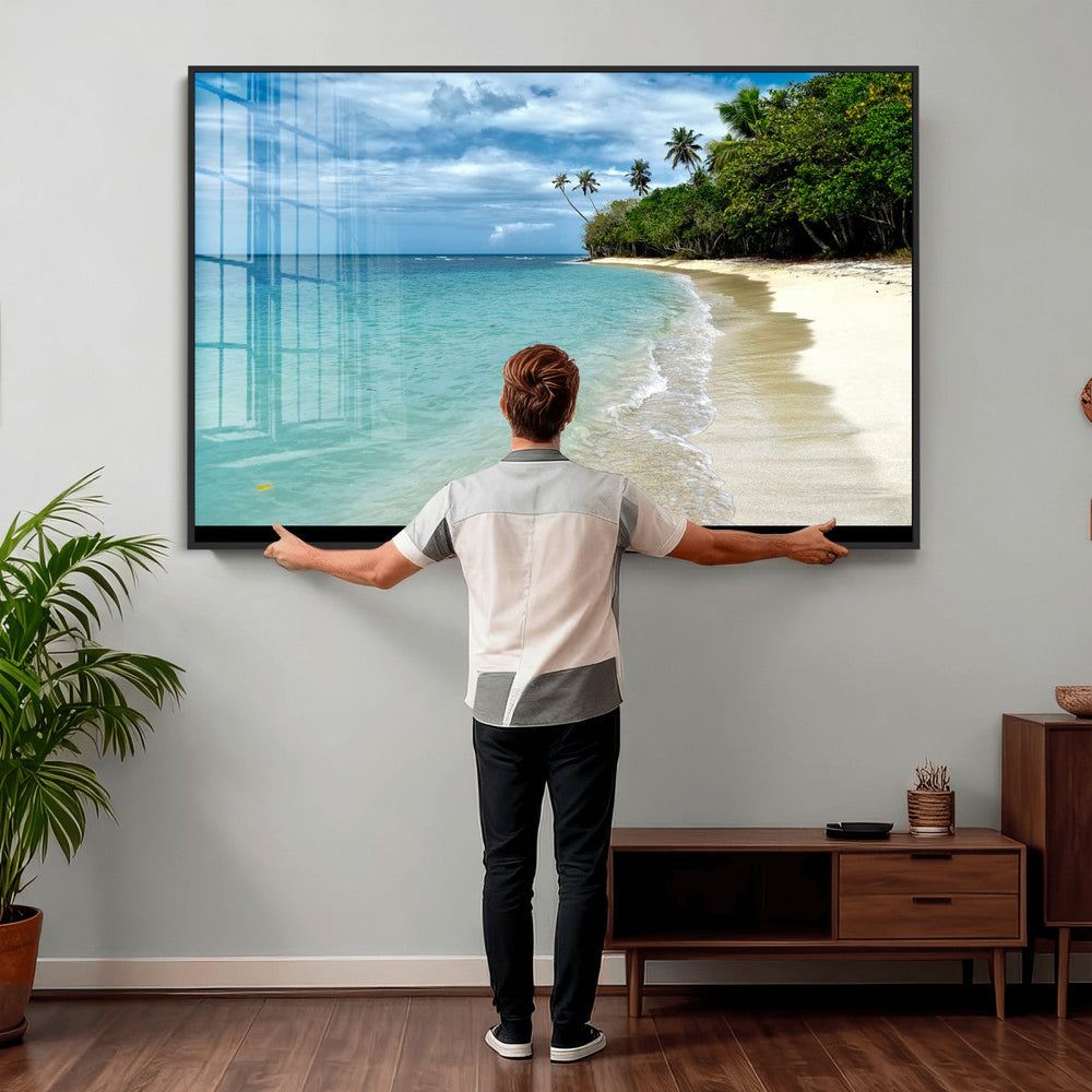 Puerto Rico Beach Paradise Wall Art – Tropical Coastal Print