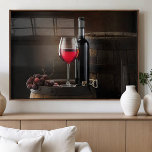 Red Wine and Bottle Canvas Print