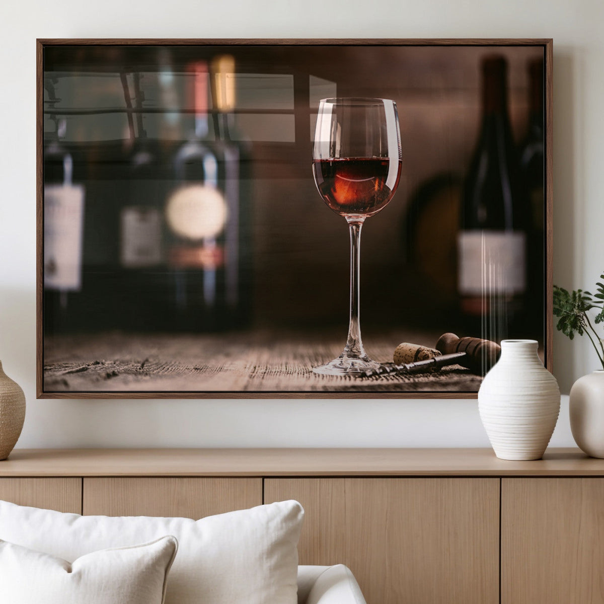 Red Wine and Bottle Canvas Print