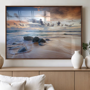 Serene Weather On The Beach Wall Art Canvas Print