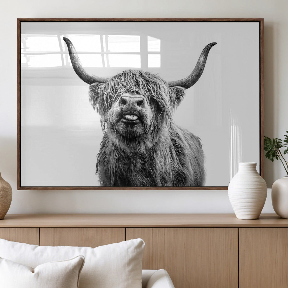 Fanny Scottish Highland Cow Cattle Art Print Farmhouse Wall