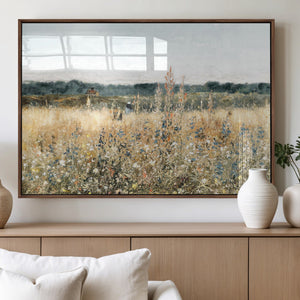 Wildflower Field Wall Art Canvas | Nature-Inspired Landscape