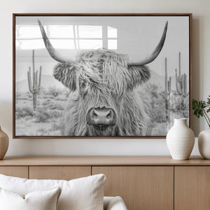 Rustic Charm | Cow Longhorn Black White Bighorn Wall Art