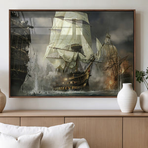 Pirate Ship War Wall Art Canvas Print