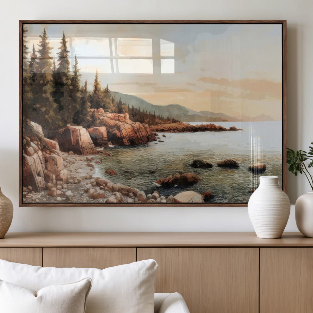 Serene Coastal View of Acadia National Park Wall Art -