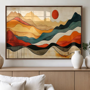Mid Century Wall Art Print  - Abstract Woodland Print -