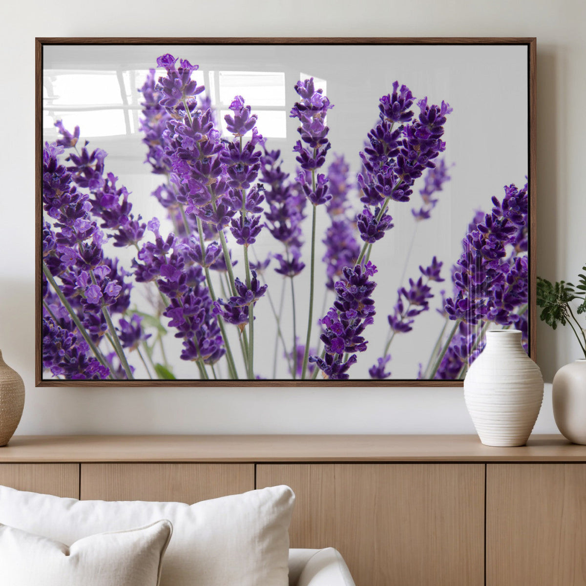 Lavender Flower Wall Art Canvas Print