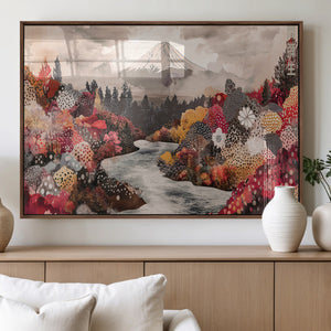 Mountain Wall Art Canvas Print – Framed Autumn Forest