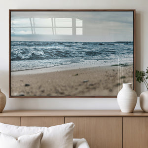 Ocean Wall Art Canvas Print – Framed Moody Seascape Coastal