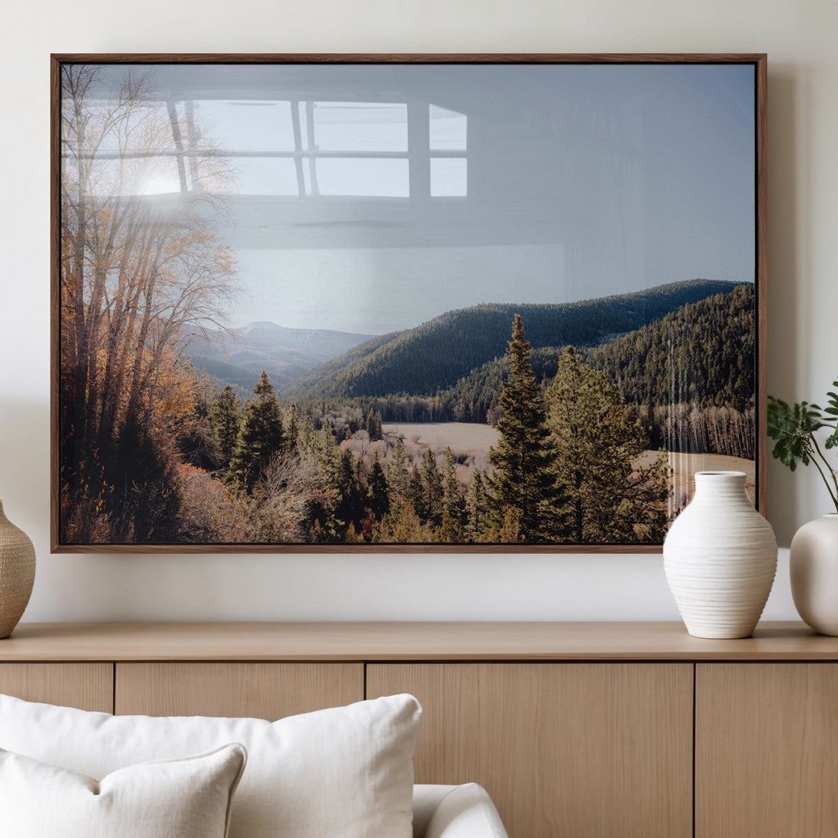 Tropical Palm Trees Wall Art Canvas Print – Framed Sunset