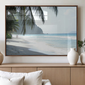 Tropical Beach Wall Art Canvas Print – Framed Serene Ocean