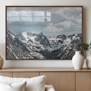 Snowy Peaks Wall Art Canvas Print – Alpine Wilderness
