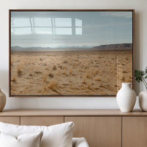 Desert Plains Wall Art Canvas Print, Golden Light Over Dry