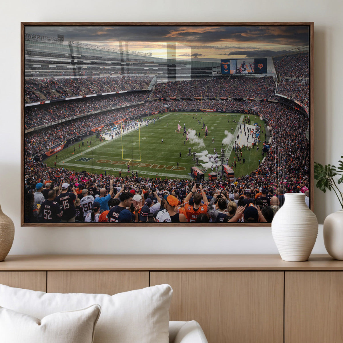 Chicago Bears Soldiers Field Wall Art Canvas Print – Framed