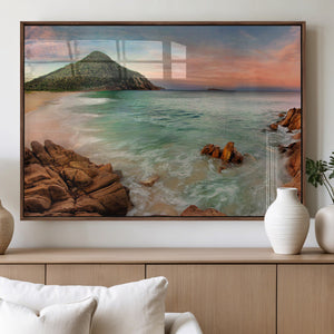 Coastal Landscape Wall Art Canvas Print – Rocky Shore and