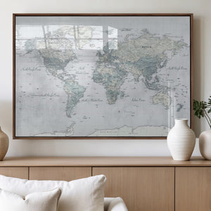 World Map Canvas Print – Detailed Map of the World Wall Art