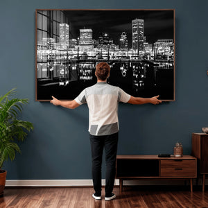 Baltimore Skyline Wall Art Canvas Print, Baltimore Downtown