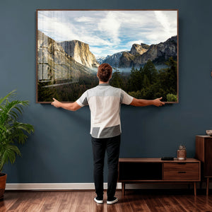 Yosemite Valley Mountain Wall Art Canvas Print, Granite