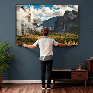 Yosemite Valley River Wall Art Canvas Print